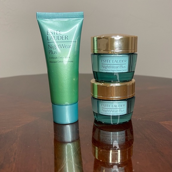NEW! Estée Lauder NightWear Plus Detox Creme & Mask - Picture 2 of 4
